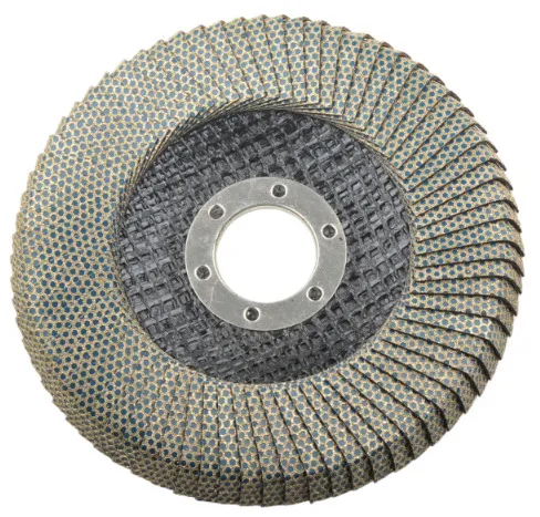 Arc-shaped diamond flap disc with fiberglass backing