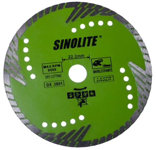 Flush Cut Protected Turbo Diamond Saw Blades for Stone and Concrete