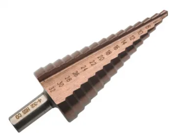 Straight Fluted HSS Step Drill Titanium 4-32mm