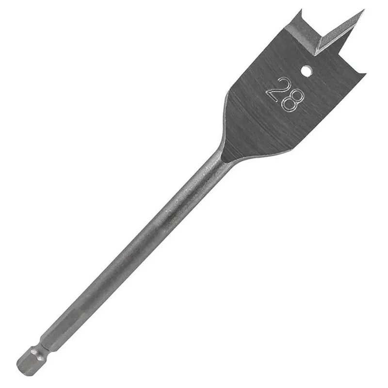 1/4" Hex shank Spade Drill, grooved cutting edges, fully hardened