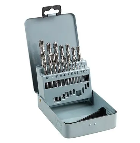 19pcs HSS-G Twist Drill DIN338 135 Split Point Size: 1-10mm x 0.5