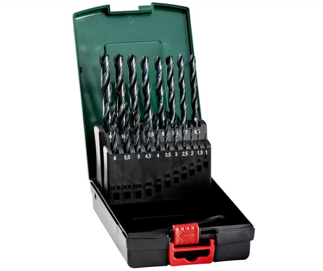 19pcs HSS-R Twist Drill DIN338 135 Split Point 1-10mm x 0.5