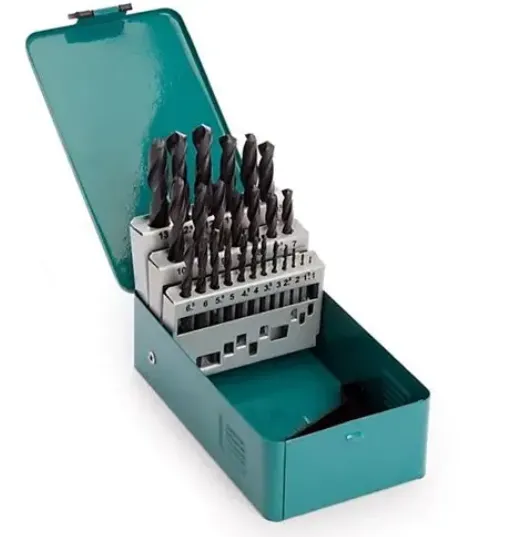 25Pcs HSS-R Twist Drill DIN338 Size: 1-13mm x 0.5