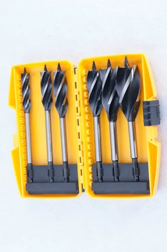 6pcs 4-Flute Auger Bit Length152mm - 16-18-20-22-25-32mm