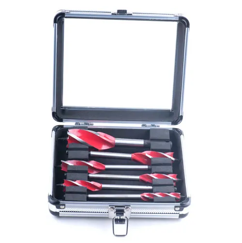6pcs Four-Fluted Auger Bit Set 1/2"-5/8"-3/4"-7/8"-1"-1-1/8"
