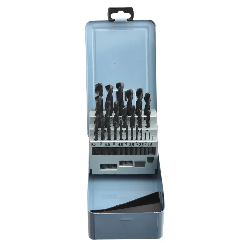 25Pcs HSS-R Twist Drill DIN338 Size: 1-13mm x 0.5